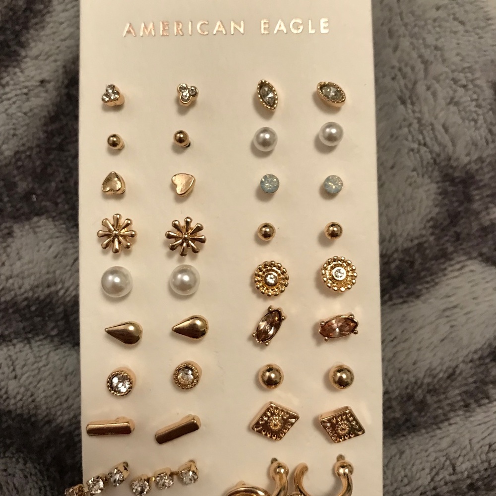 American Eagle Earring Set, 18 pairs
